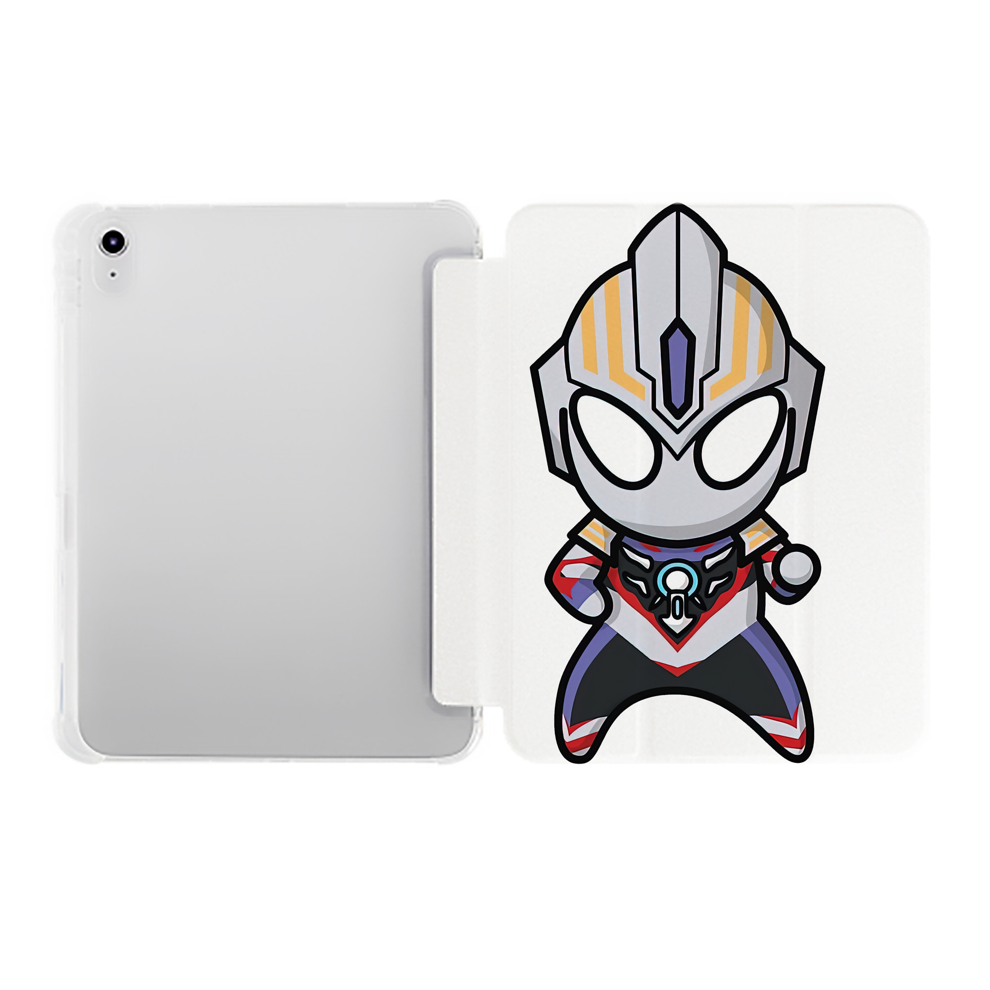 （画像用） ウルトラマン Ultraman IPad ケース ペン収納付き 三つ折りスタンド PUレザー×シリコン 対応機種9.5/10.5/10.9インチ